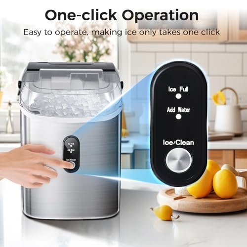 Stainless Steels Silver Nugget Ice Maker O7954