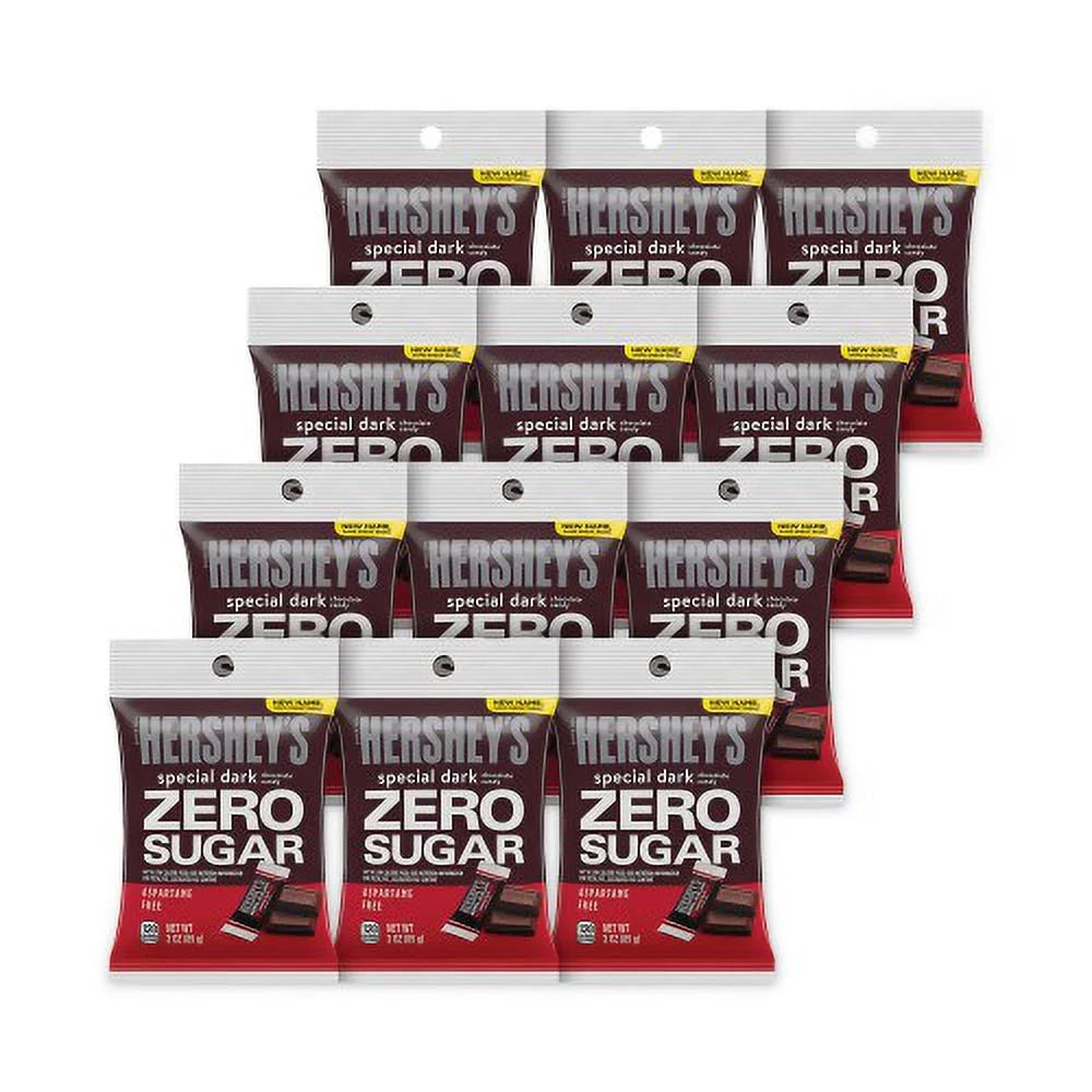 Sugar-Free Dark Chocolate, 3 oz Bag, 12 Bags/Carton S571