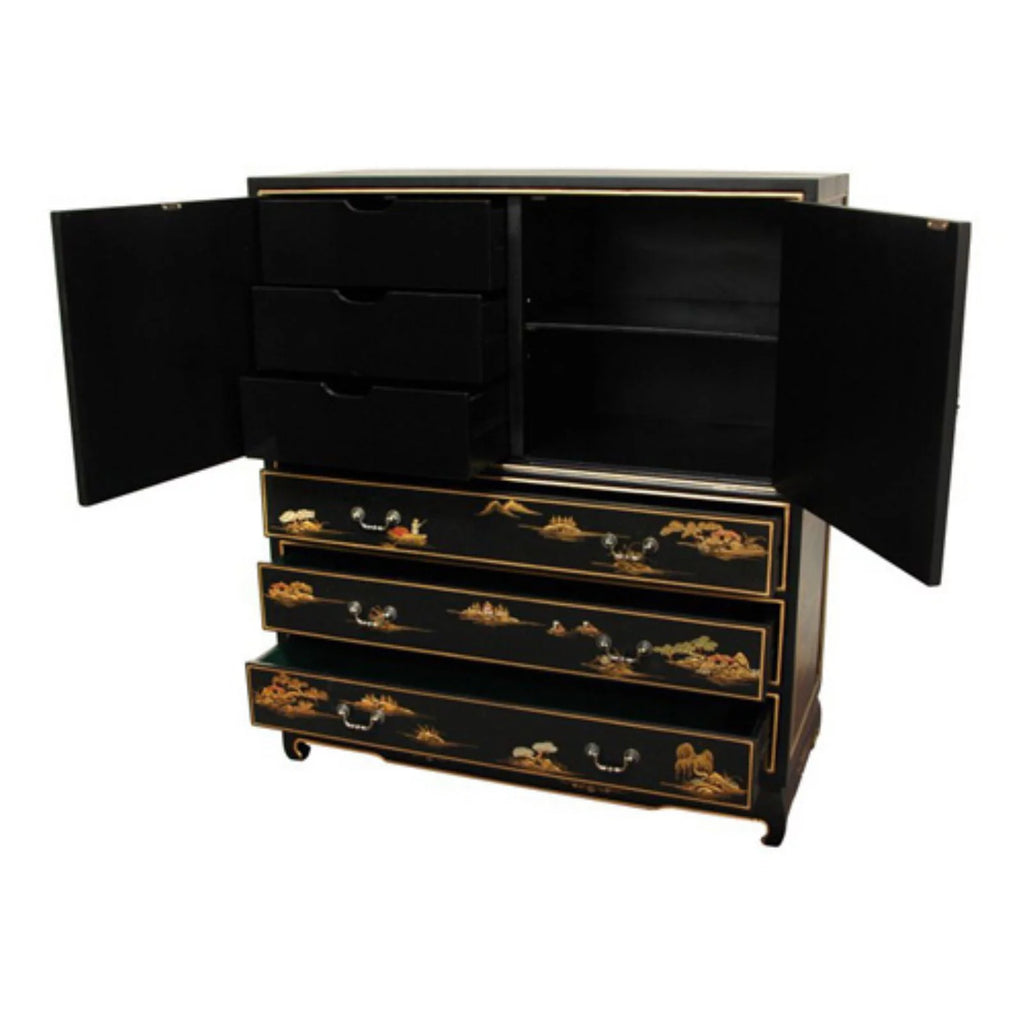 Black Lacquer Dresser V2991