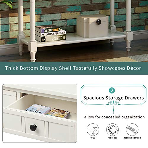 Ivory 2 Drawer Wood Console Table R490442