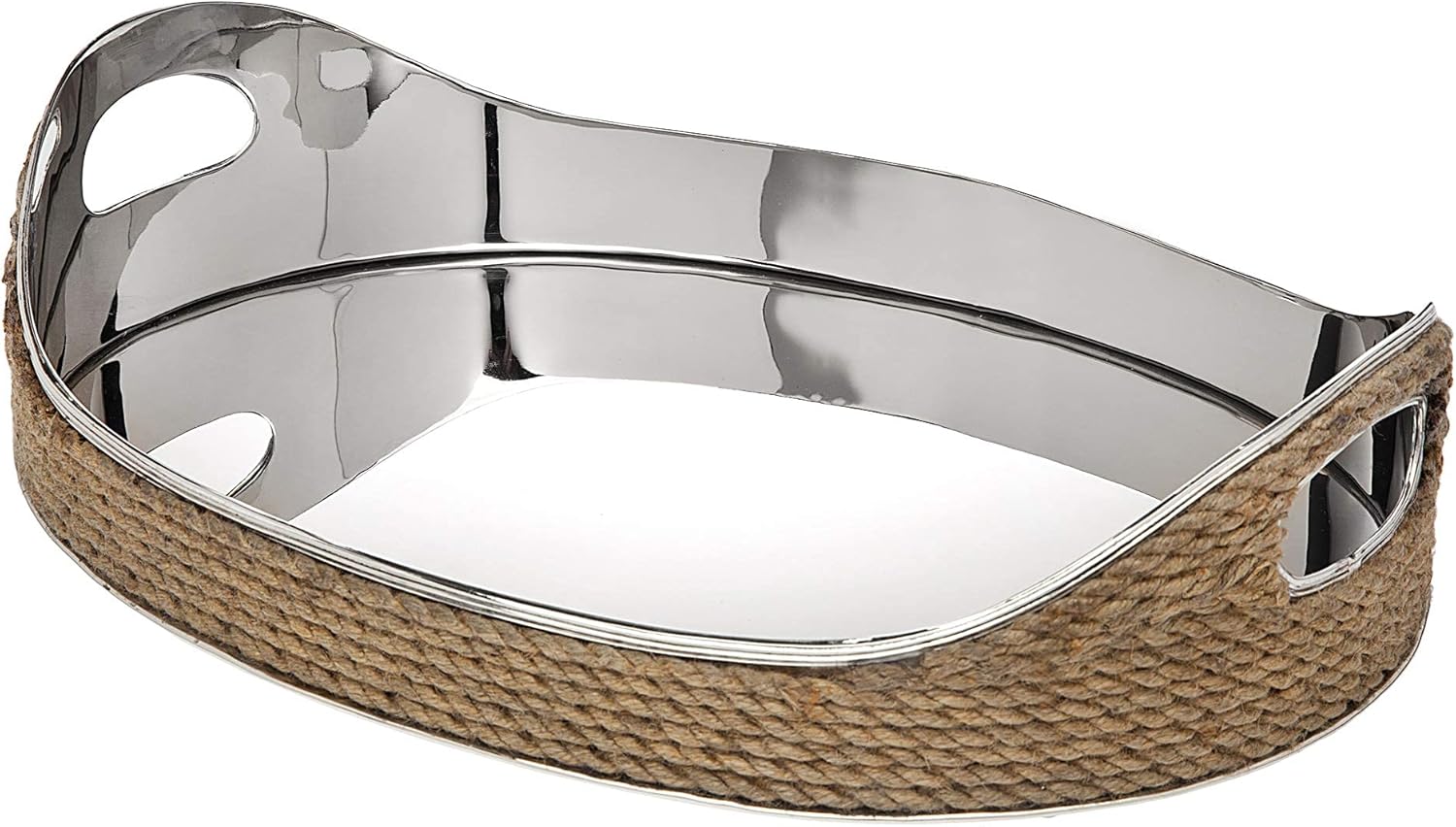 Stainless Steel Serving Tray With Handles T64540