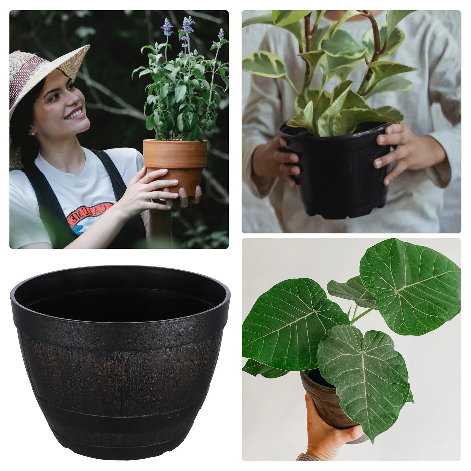 Tall Artificial Plant Flowerpot Planter Y907633