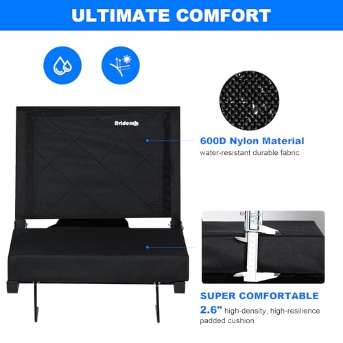Wide Padded Bleacher Chair with Back Support X9813