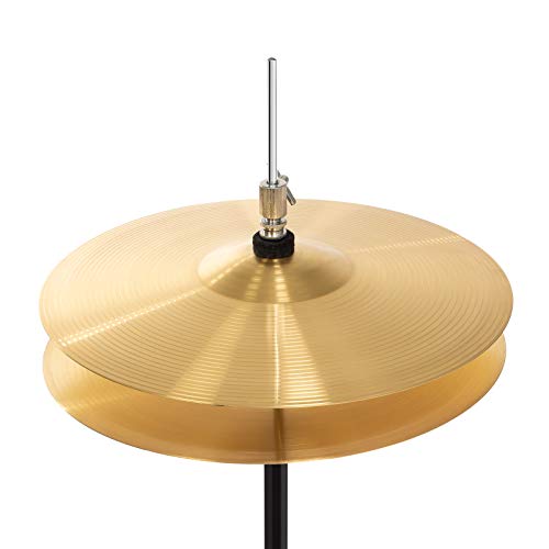 5-Piece Full Size Adult Drum Set with Remo Heads & Premium Brass Cymbals - Silver L425