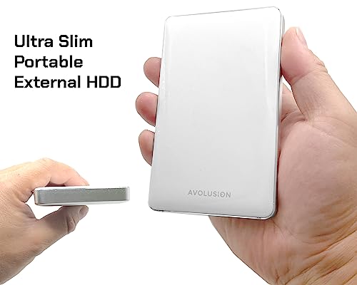 1TB USB 3.0 Portable External Hard Drive (White) T349