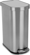 50 Liter / 13.2 Gallon Smudge Resistant Stainless Steel Trash Can with Foot Pedal J464