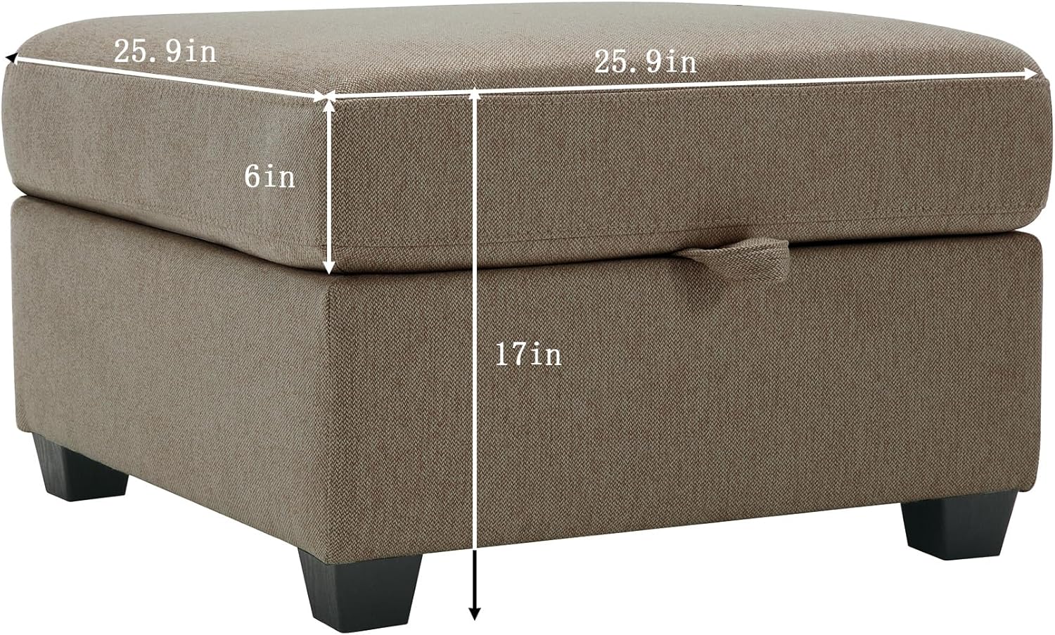 Brown Reversible Modular Sectional Sofa with Chaise and Storage N376