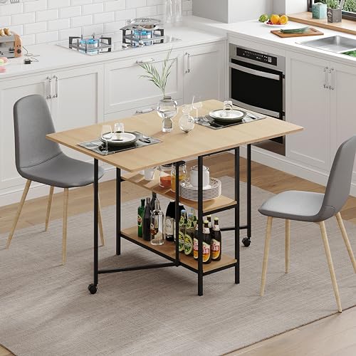 Solid Wooden Drop Leaf Dining Table Q657
