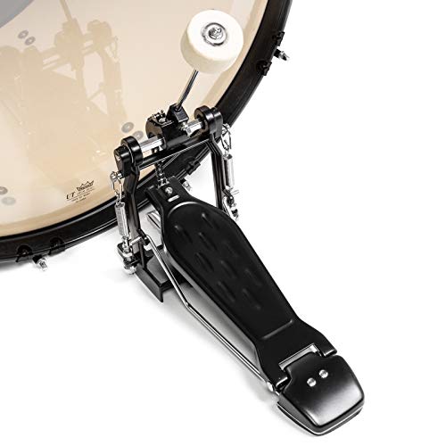 5-Piece Full Size Adult Drum Set with Remo Heads & Premium Brass Cymbals - Silver L425