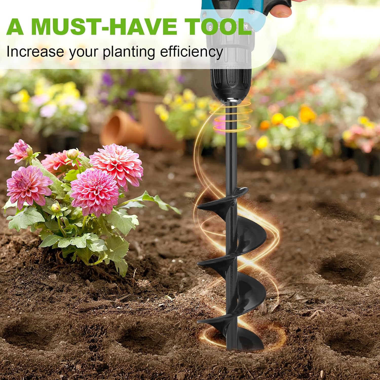 2 x 14.6 Inch Garden Auger Drill Bit A42496