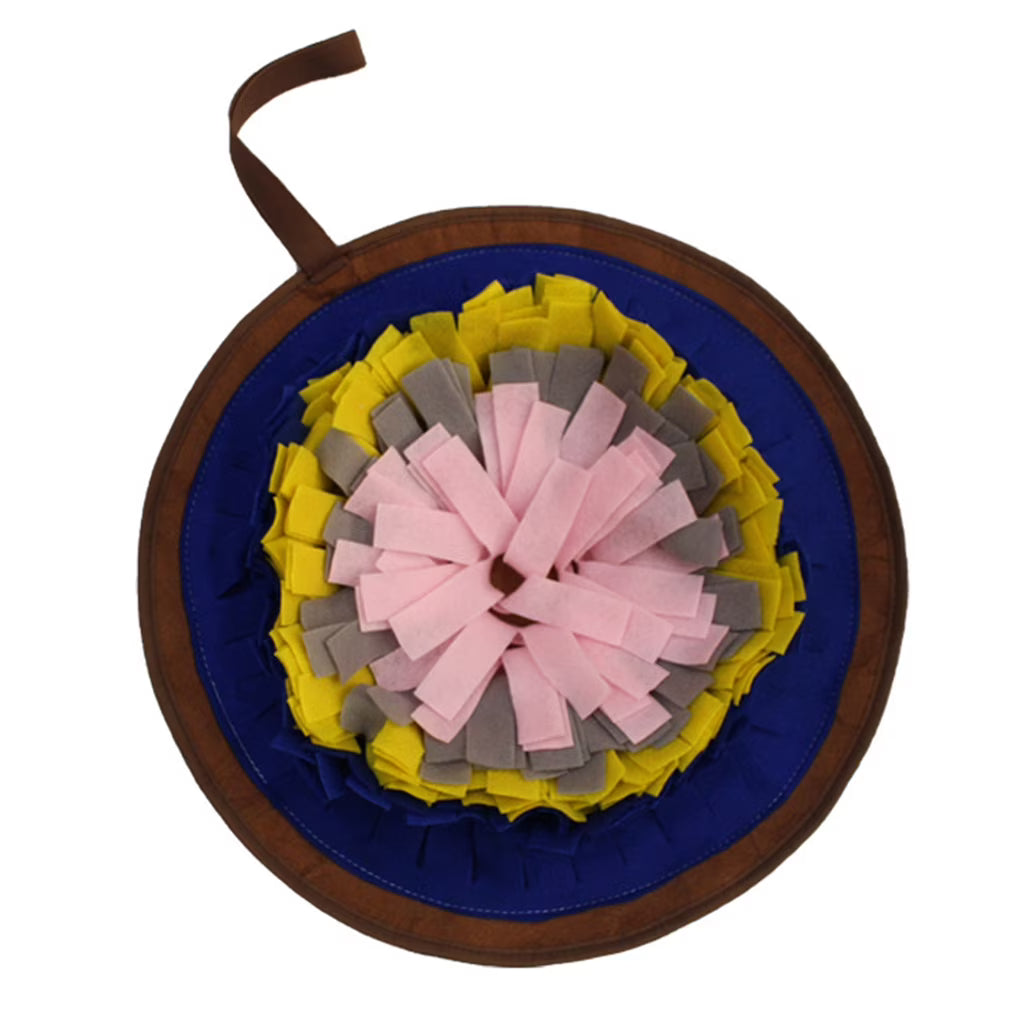 Round Snuffle Mat for Dogs Feeding Pad Interactive Puzzle Toy L31828