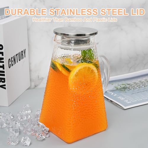 105OZ Borosilicate Glass Pitcher with Lid K2621