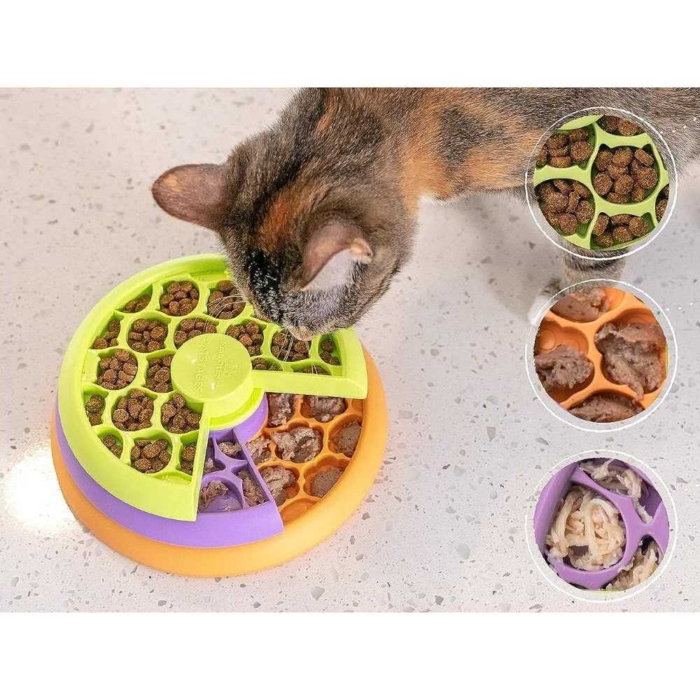 Multilayered Fun Puzzle Cat Feeder U830836