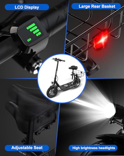 800W Peak Motor Foldable Electric Scooter with Seat Q401