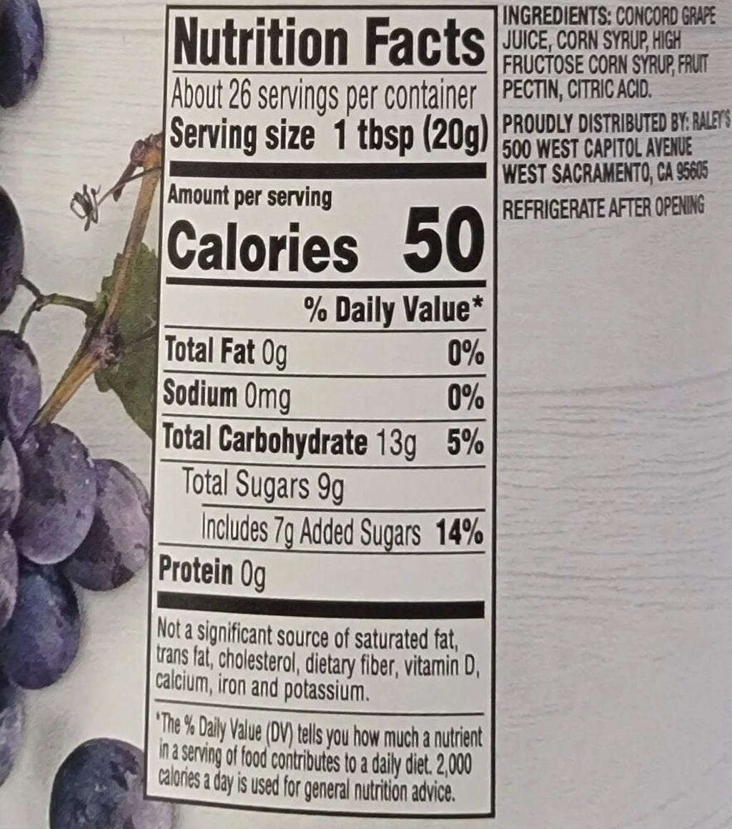 Concord Grape Jelly 18 Oz (Pack of 4) in Glass Jars S5815