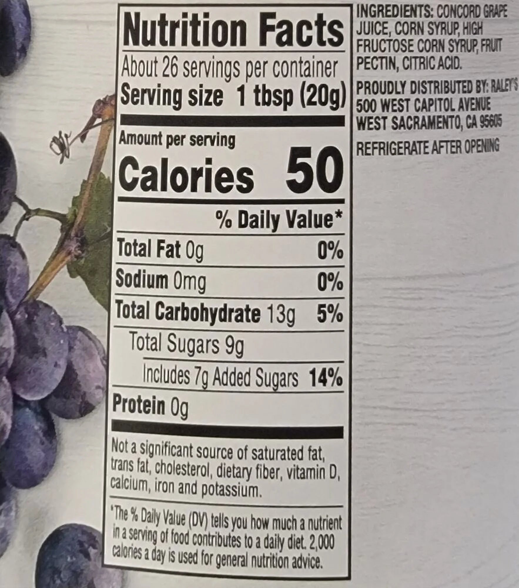 Concord Grape Jelly 18 Oz (Pack of 4) in Glass Jars S5815