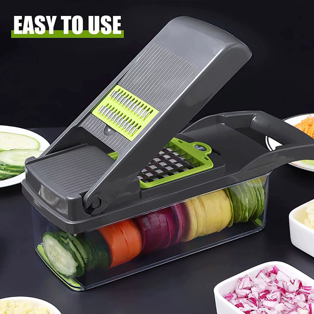 Vegetable Chopper Mandoline Slicer Food Dicer with Container J286