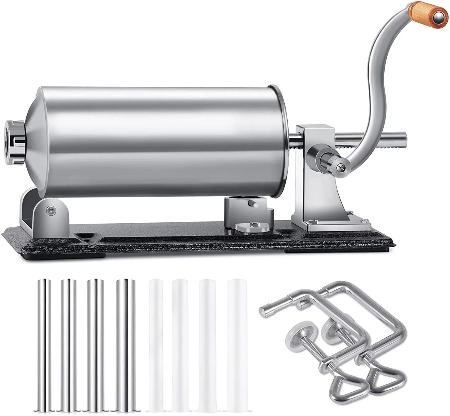 6.5LBS Stainless Steel Sausage Stuffer with 8 Tubes U4914