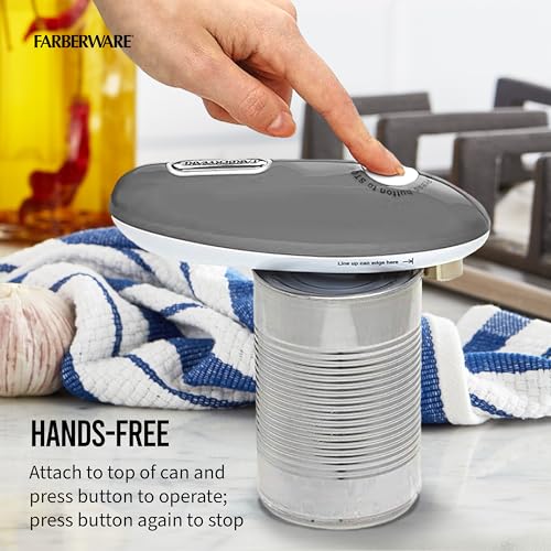 Compact Battery Operated Automatic Can Opener with Magnet, Aqua N2698
