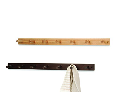 7-Hook Bamboo Wall-Mounted Hat Organizer & Coat Hanger W180