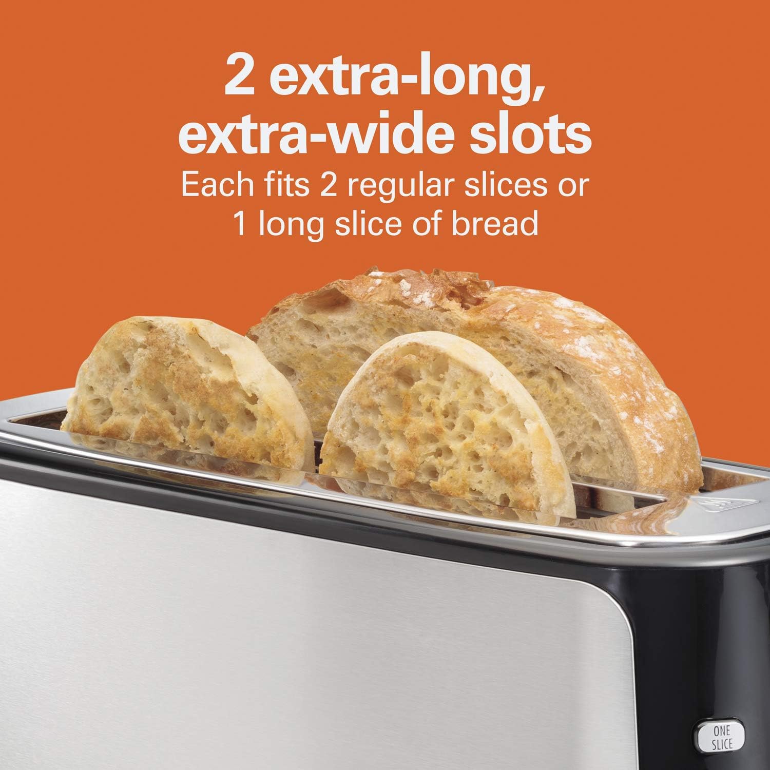 4-Slice Toaster with Long-Slots, Stainless Steel T9674