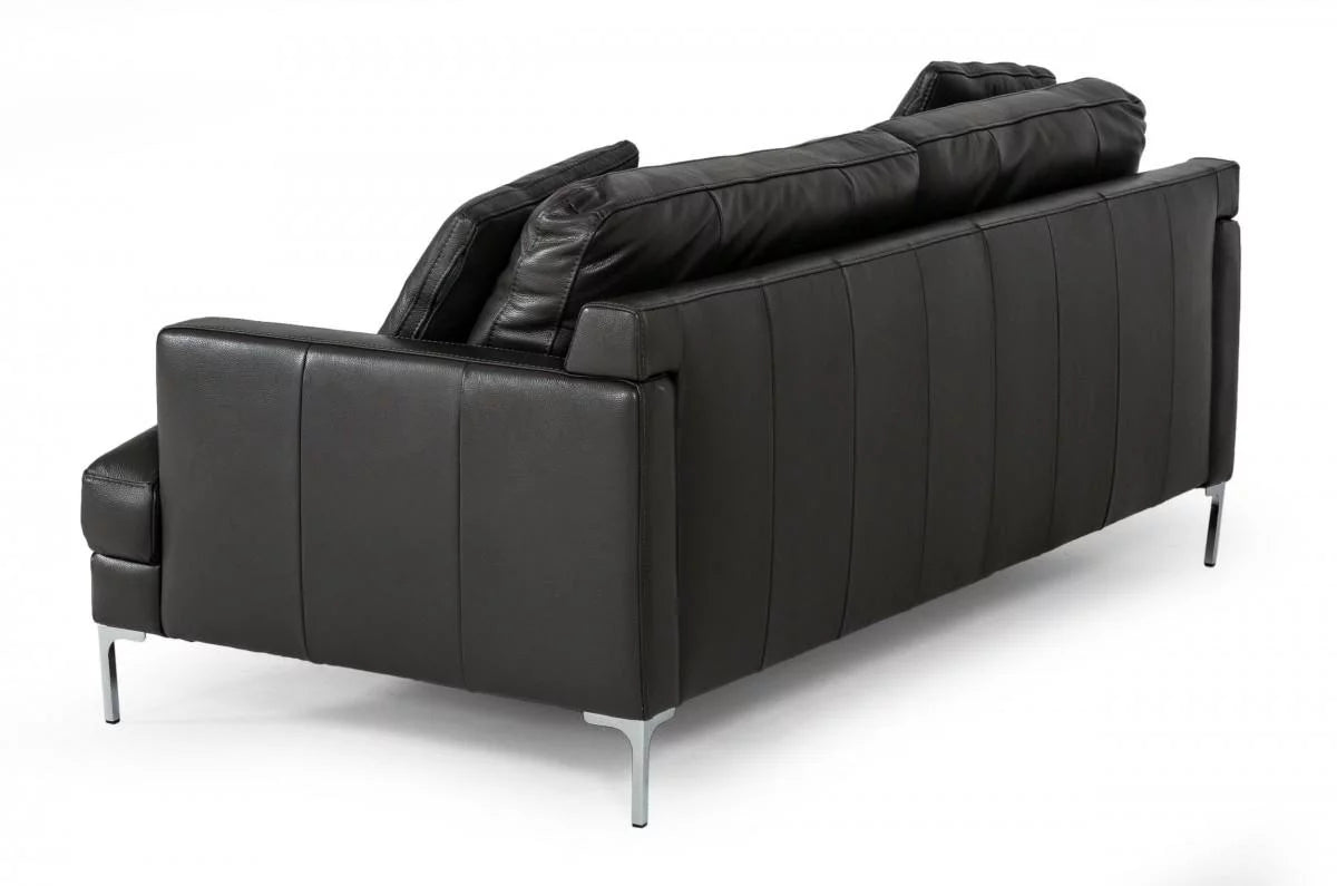 Dark Grey Leather Sofa F69212