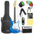 39" Full Size Electric Guitar HSS Pick Up with 10W Amp, Bag, Digital Tuner, Capo, Strap, String, Cable, Picks J817