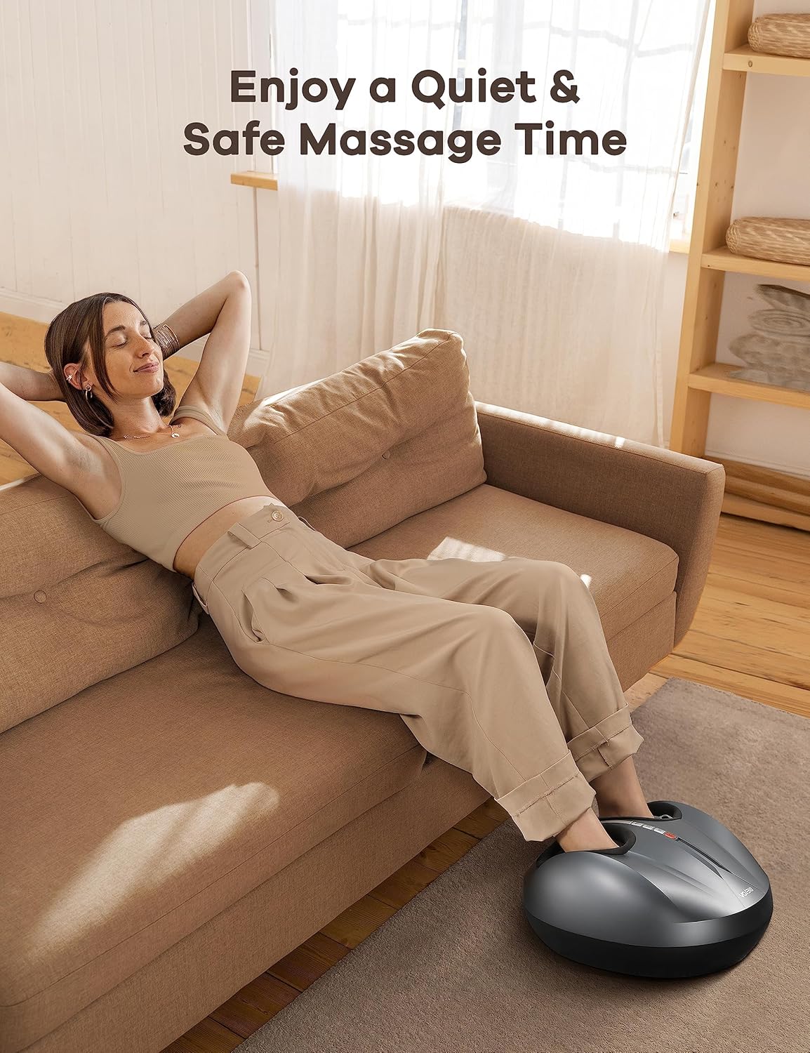 Deep Kneading Shiatsu Foot Massager with 2 Heating Levels Q863