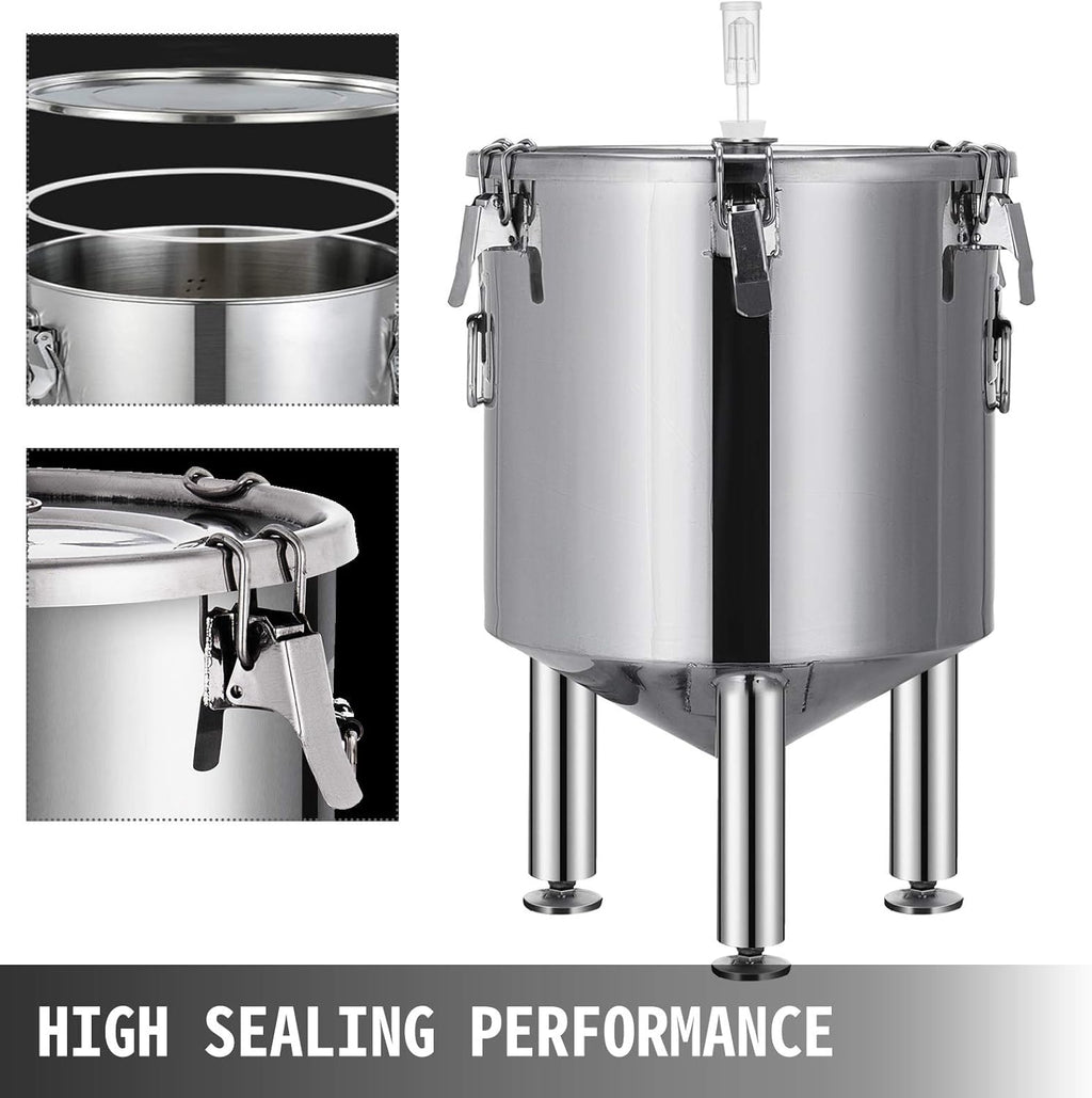 14 Gallon Stainless Steel Brew Fermenter with Conical Base H5397