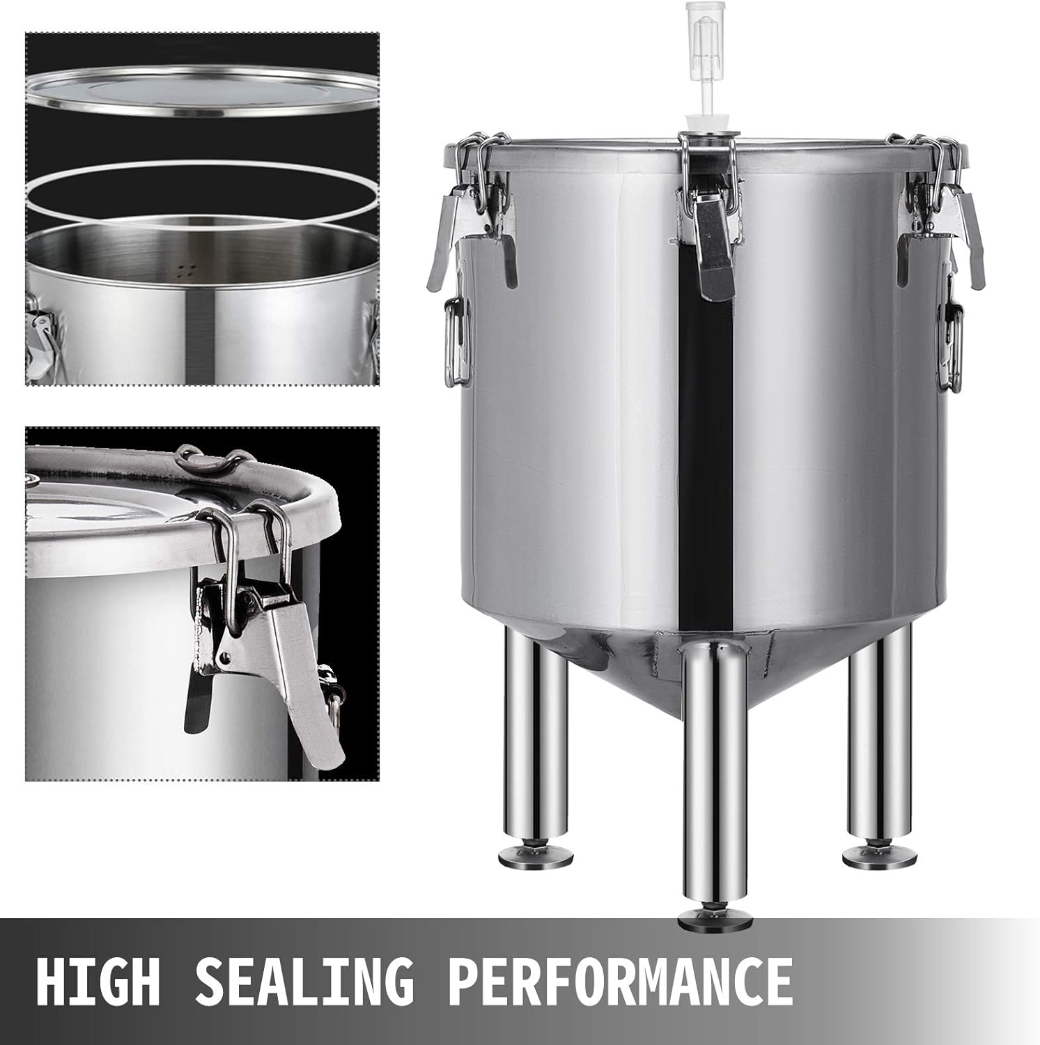 14 Gallon Stainless Steel Brew Fermenter with Conical Base H5397