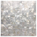 12 in. x 12 in. White Mother of Pearl Shell Mosaic Tile E111641