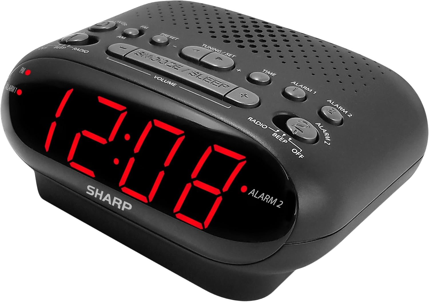 Black Dual Alarm Clock Radio O3572