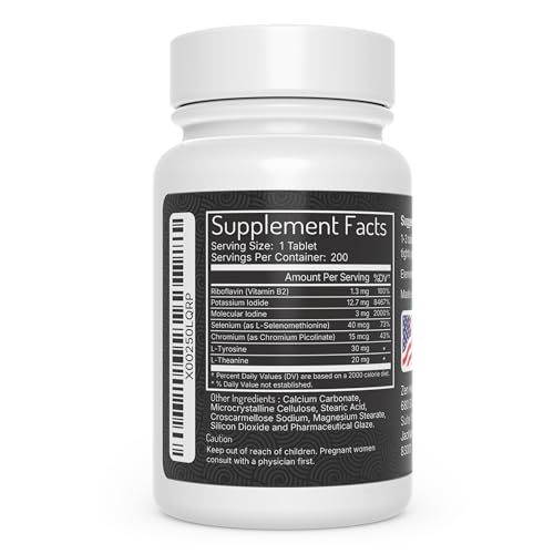 Iodine Supplement 12.5 mg with Selenium 200 Tablets N24354