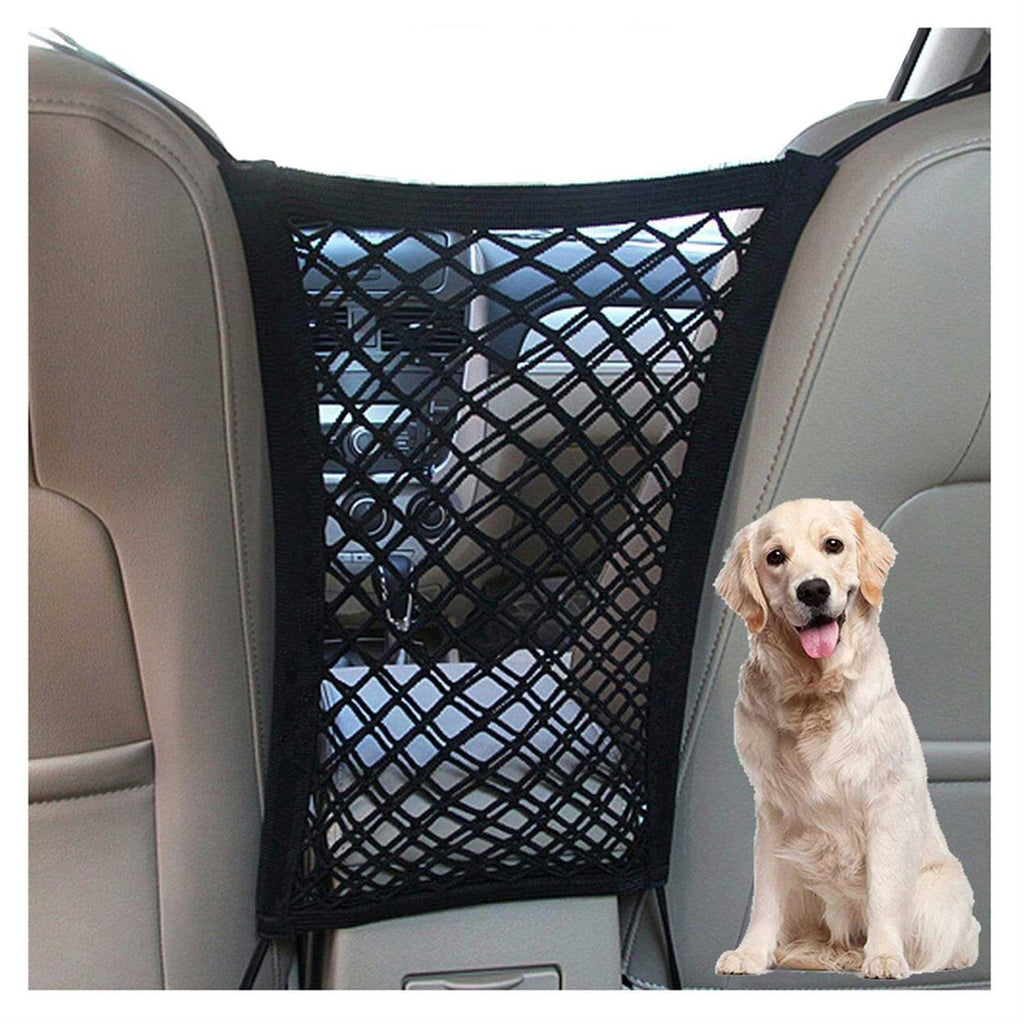 Dog Car Net Barrier Pet Barrier with Safety Mesh Organizer Stretchable Storage Bag E53920