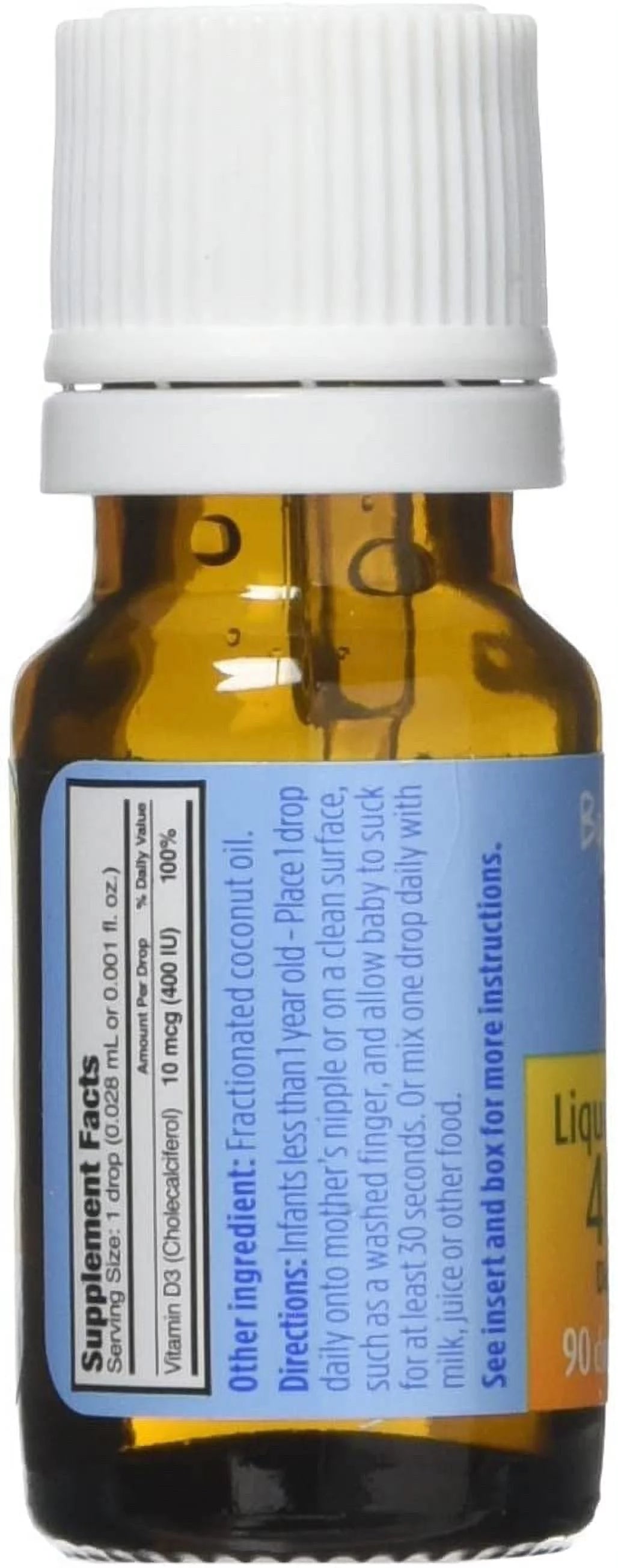 Liquid Vitamin D3 400 IU/Drop, 90 Drops-3 Pack V4074