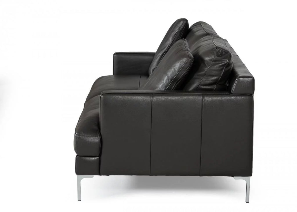 Dark Grey Leather Sofa F69212