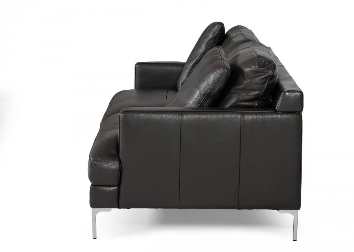 Dark Grey Leather Sofa F69212