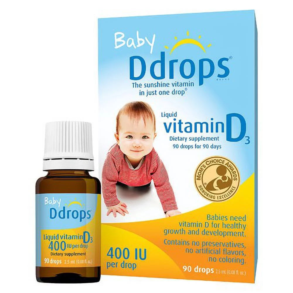 Liquid Vitamin D3 400 IU/Drop, 90 Drops-3 Pack V4074
