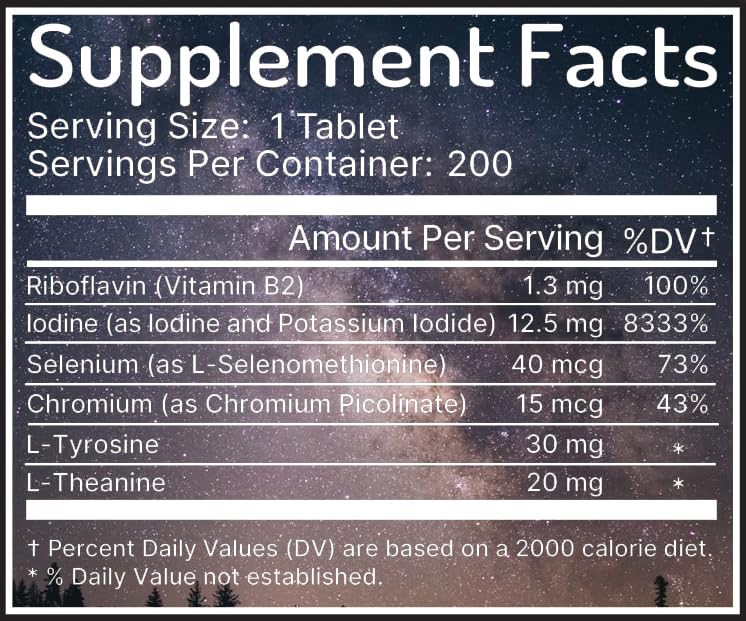 Iodine Supplement 12.5 mg with Selenium 200 Tablets N24354