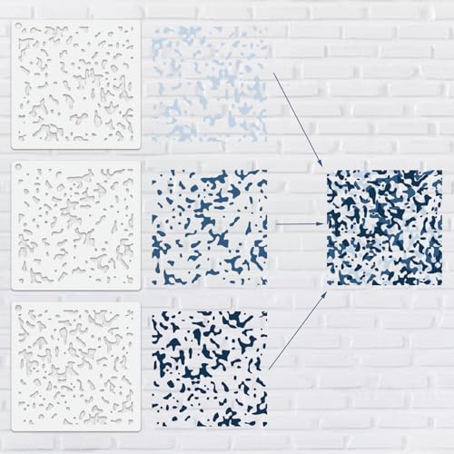 11.8inch Reusable Camouflage Stencil for Painting N365