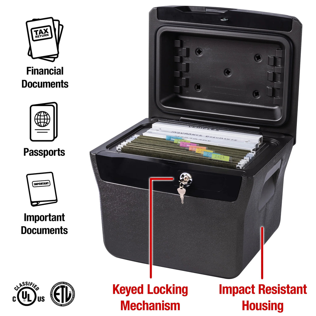 Fire-Resistant File Safe Box with Key Lock 0.66 Cu. ft. K985