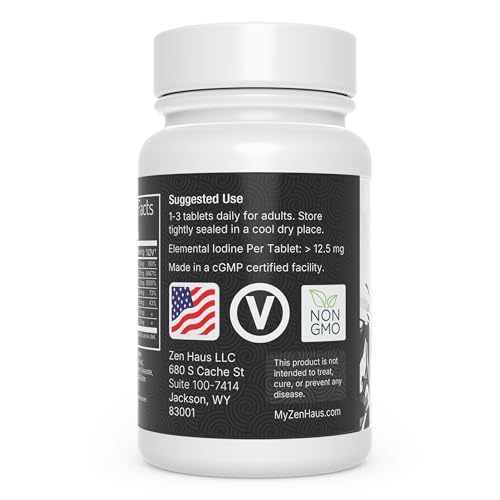 Iodine Supplement 12.5 mg with Selenium 200 Tablets N24354