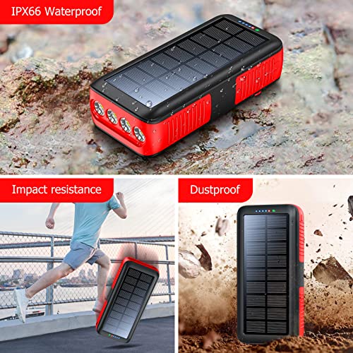 63200mAh Solar Charger Power Bank with Dual Outputs R9108