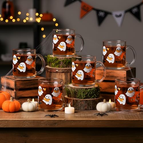 12 Pcs Halloween Ghost Glass Mugs 12 oz K625