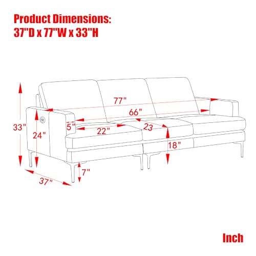 Beige 3 Seater Sectional Sofa with Storage S6193