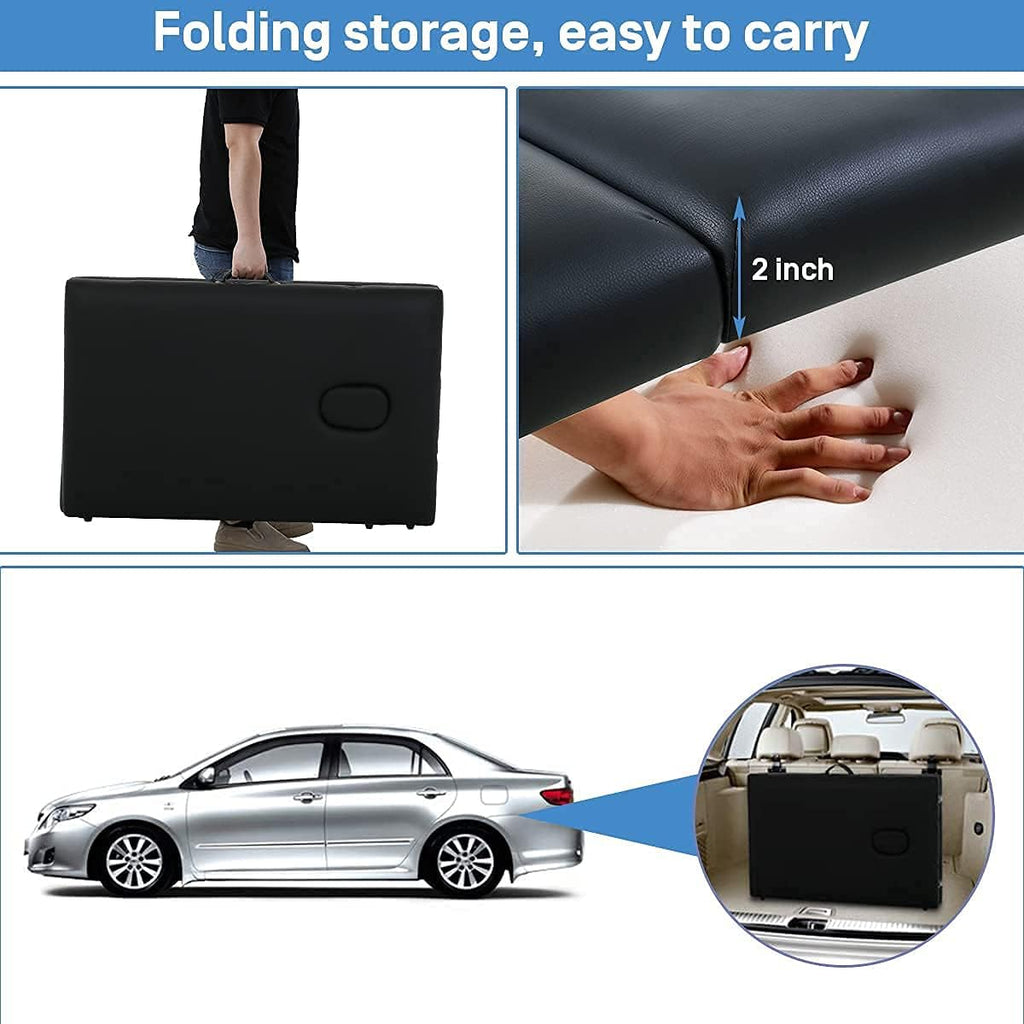 Black 73 Inch Portable Aluminium Massage Table with Armrest P105713