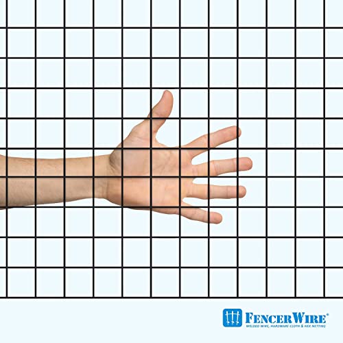 Black Vinyl Coated Welded Wire Mesh, 1 Inch x 1 Inch Grid (48 Inch x 50 ft.) Q286751