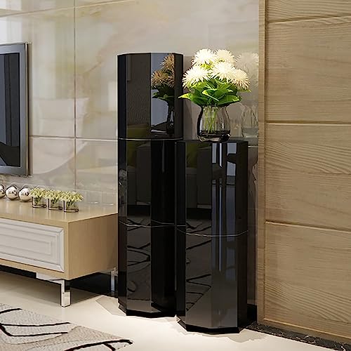 Rotating Shoe Rack Tower 360° Rotating Shoe Cabinet Round Shoe Rack Organizer Tower Staircase Storage Vertical Shoe Rack V993