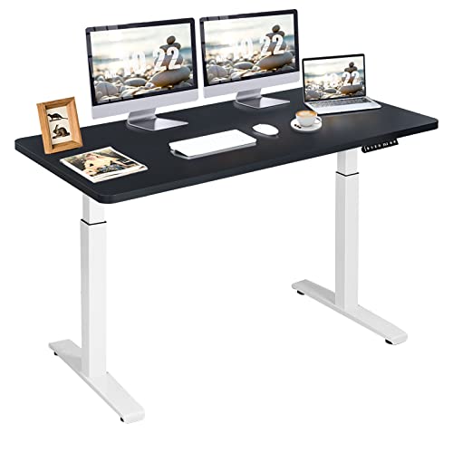 55" x 28" Height Adjustable Electric Standing Desk with Solid One-Piece Desktop L483461