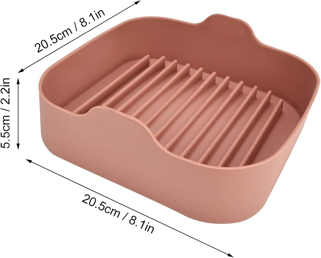 8 Inch Square Non-Stick Food-Grade Reusable Silicone Air Fryer Liners G797